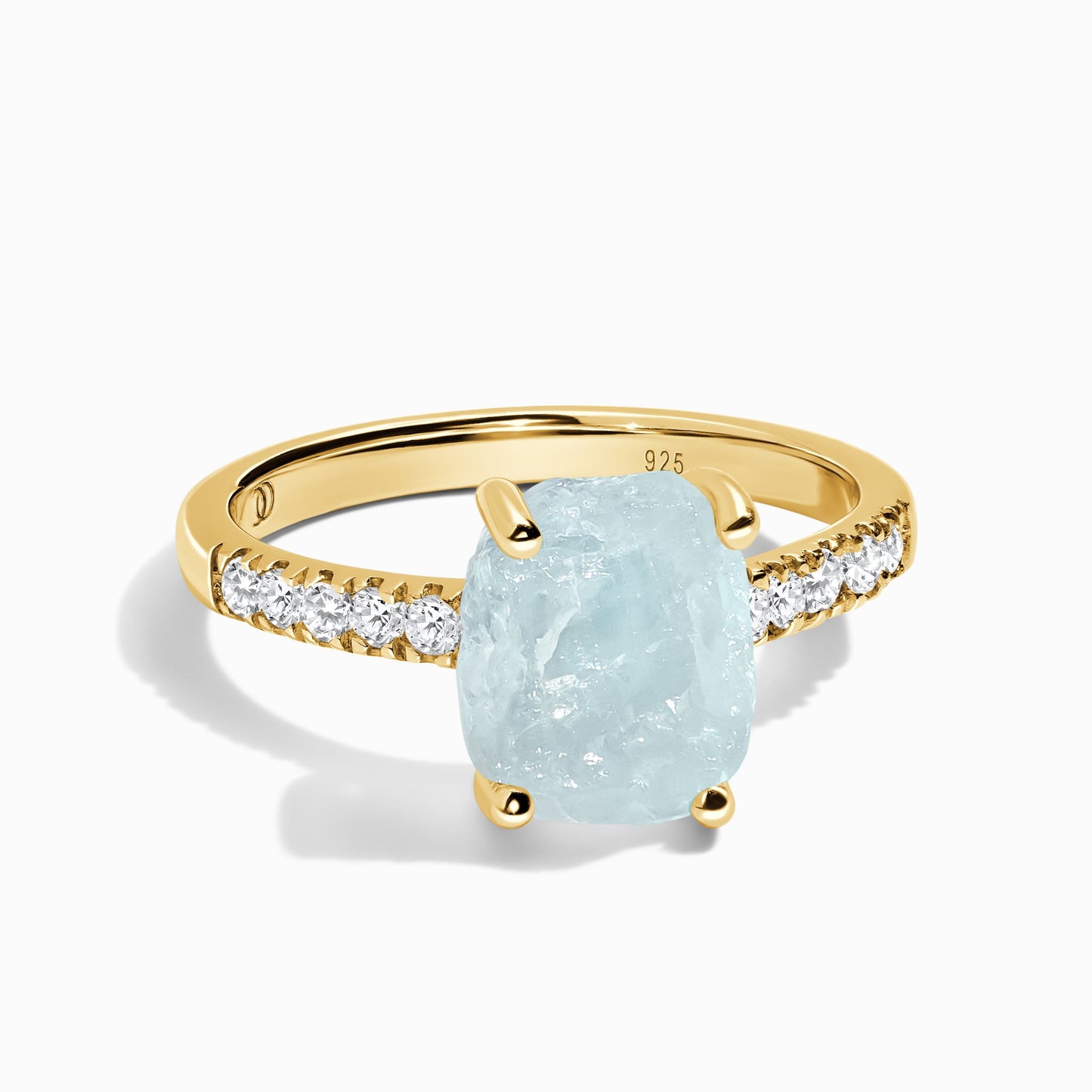 Raw Crystal Ring - Ritzy Aquamarine