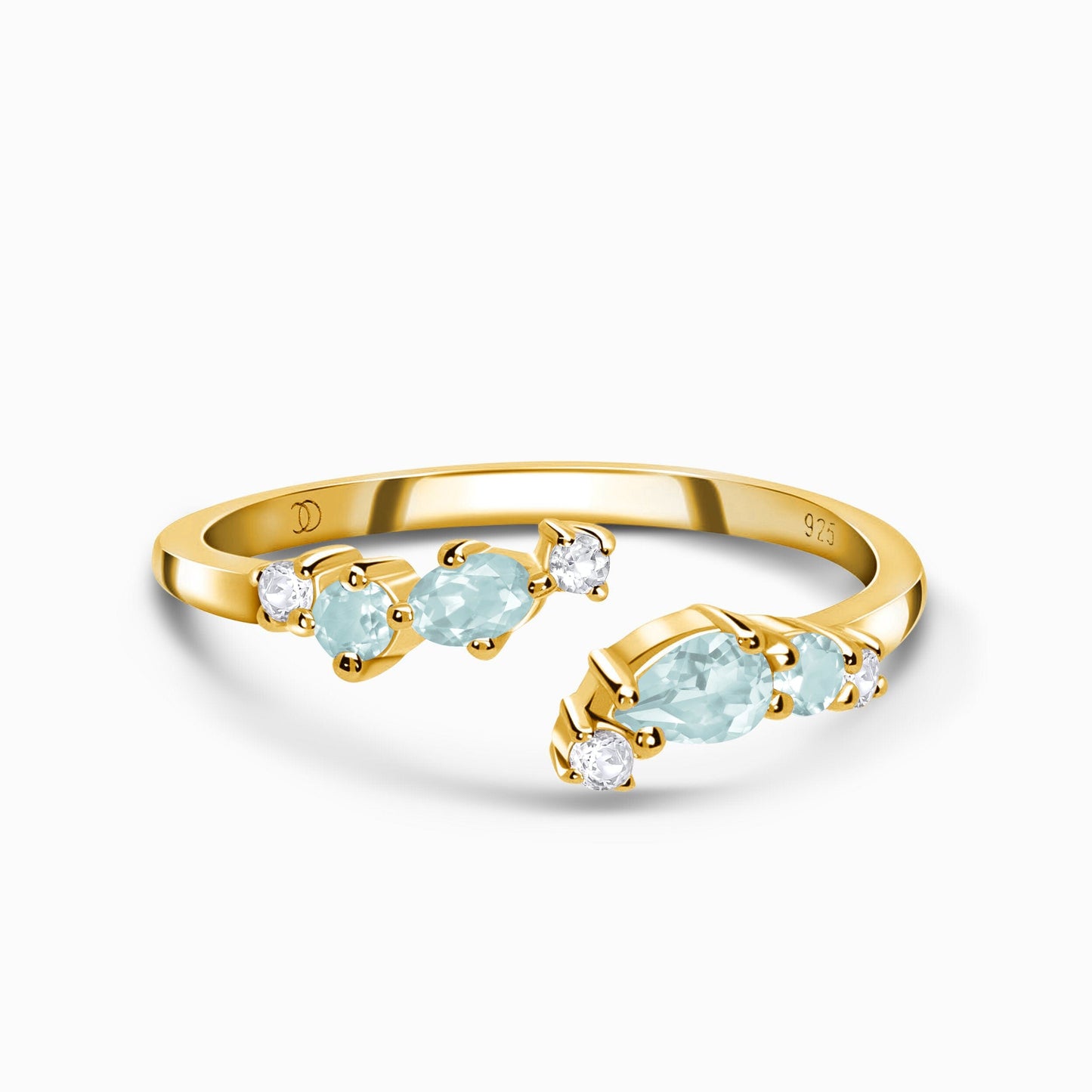 Adjustable Aquamarine Ring - Flourish