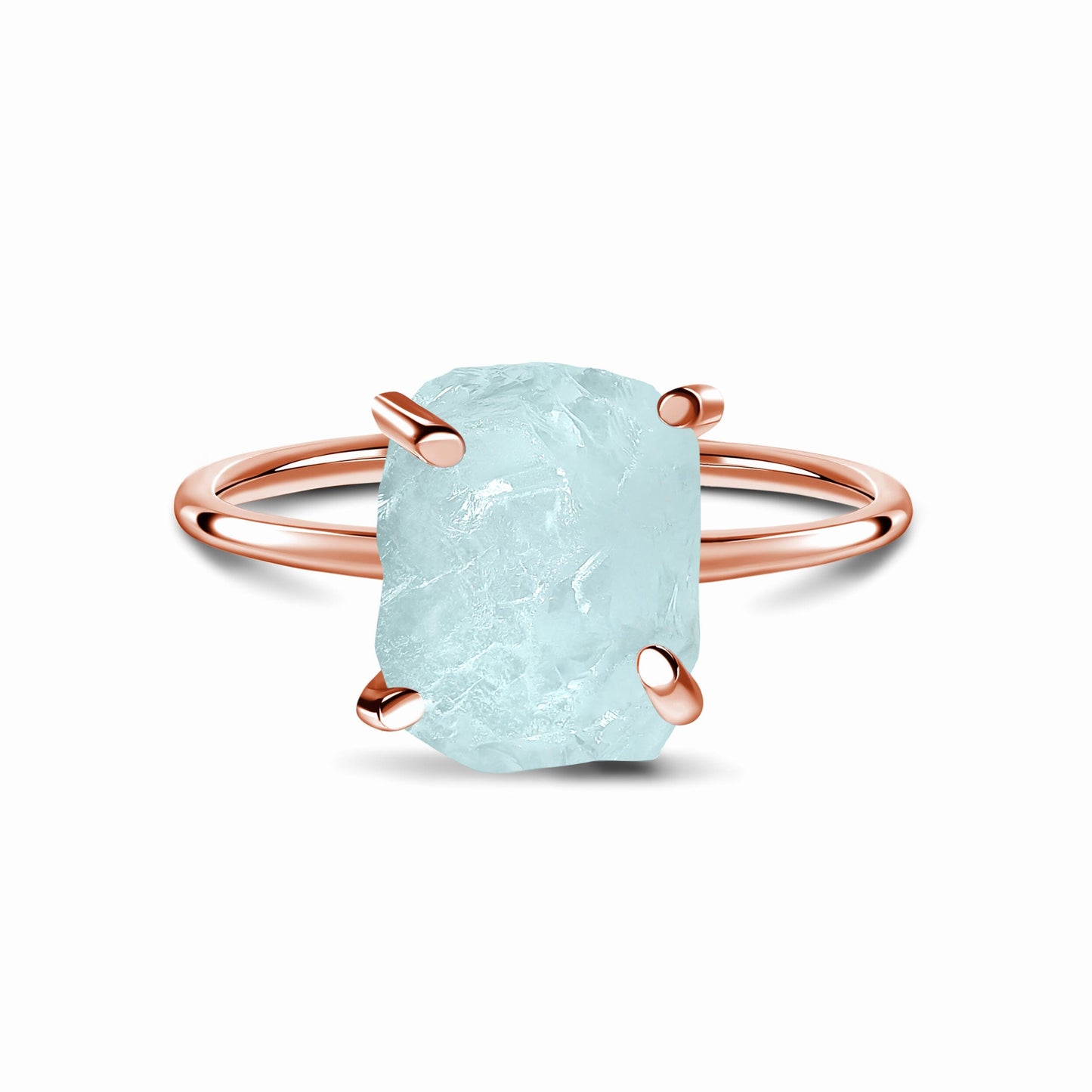 Raw Crystal Ring - Petite Aquamarine