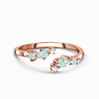 Adjustable Aquamarine Ring - Flourish