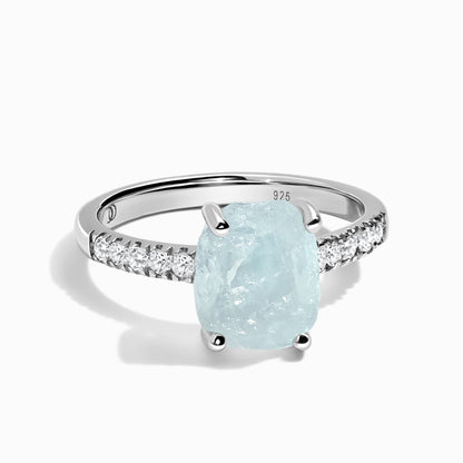 Raw Crystal Ring - Ritzy Aquamarine