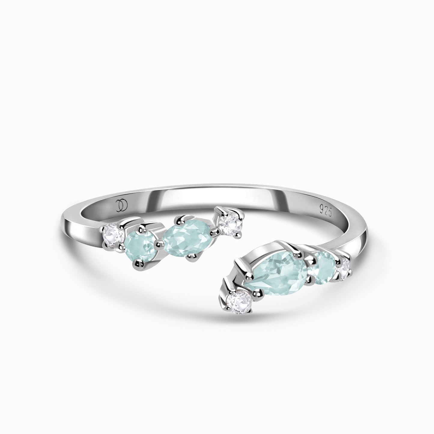 Adjustable Aquamarine Ring - Flourish