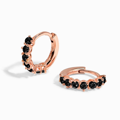 Black Onyx Earrings - Bonny Hoops