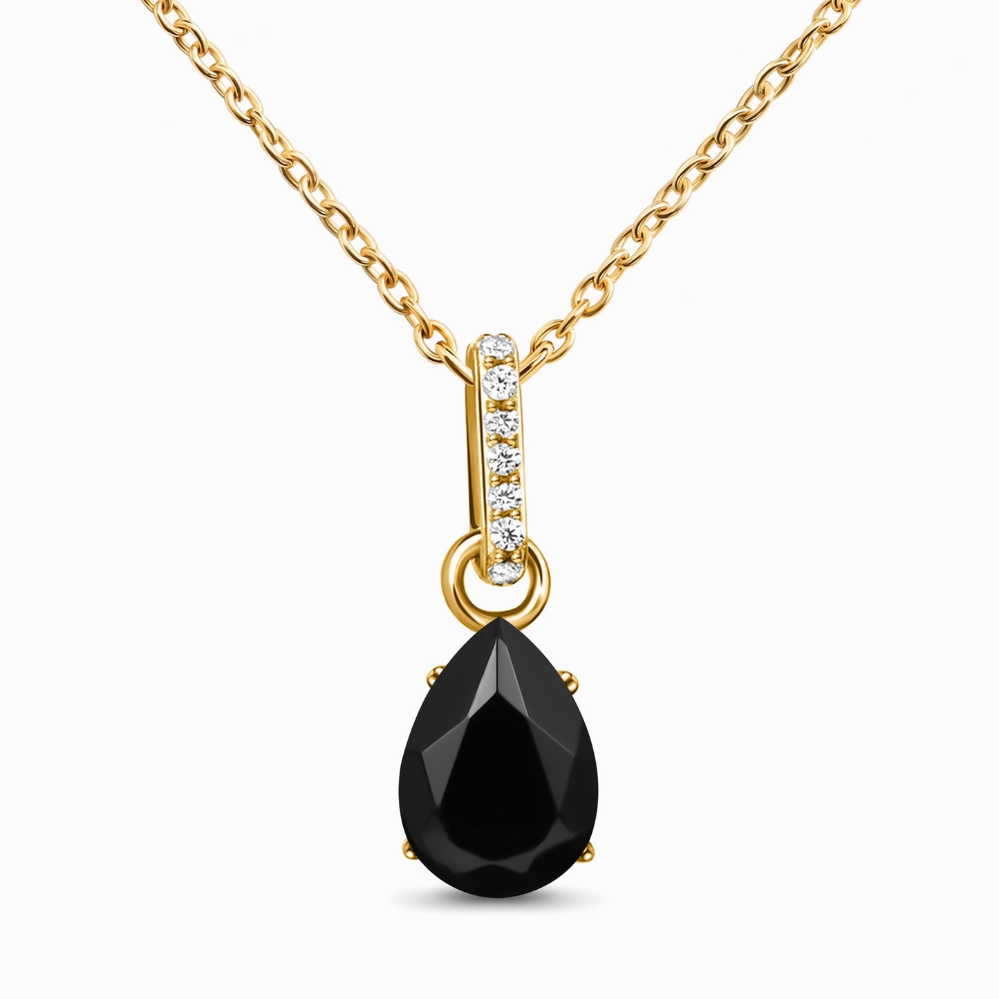 Black Onyx Necklace Sway - December Birthstone