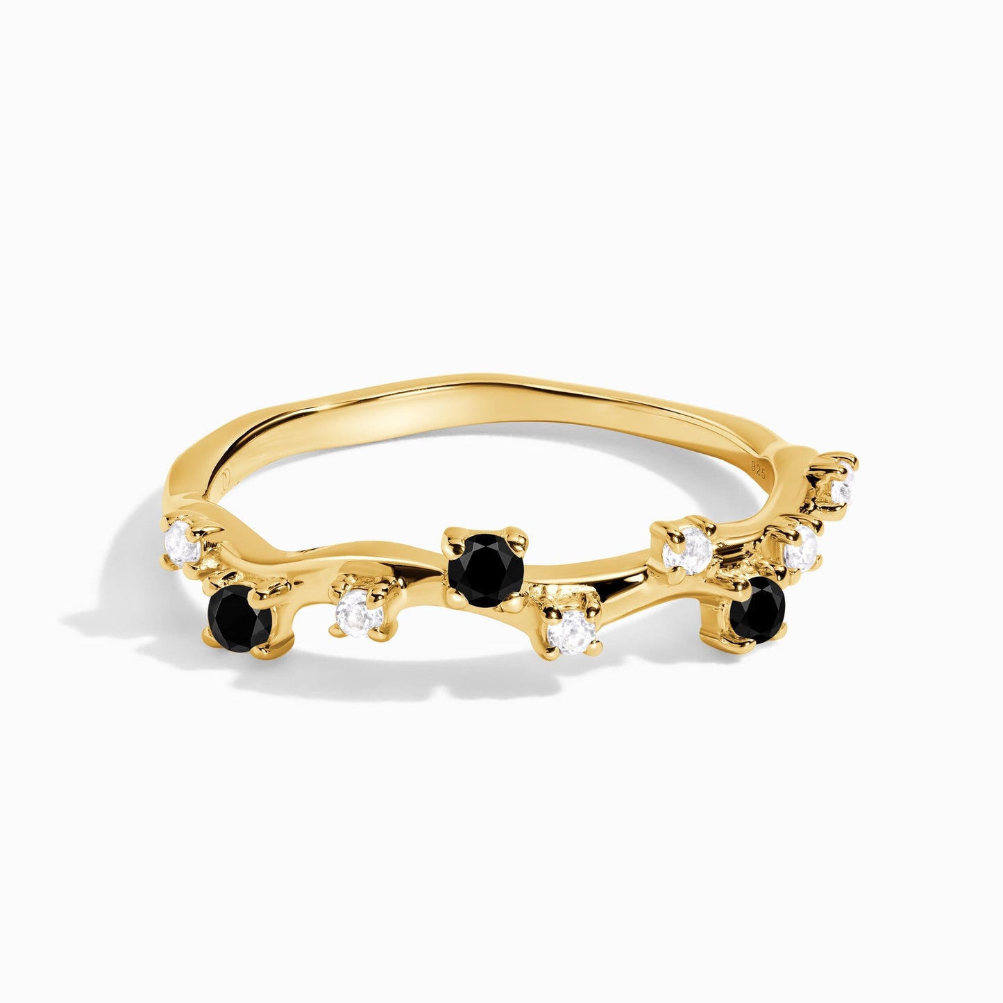 Black Onyx Ring - Stardust Band