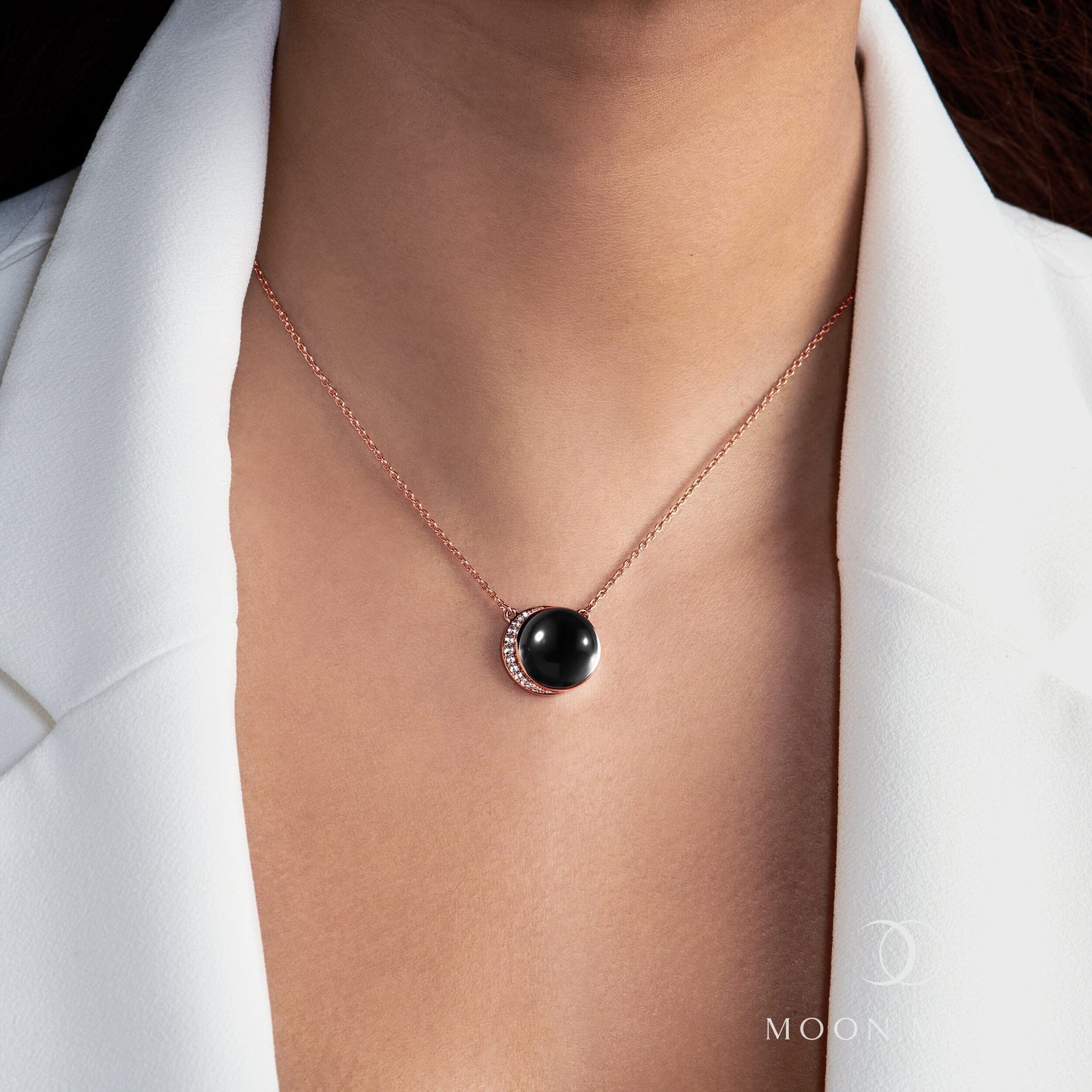 Black Obsidian Necklace - Moon Desire