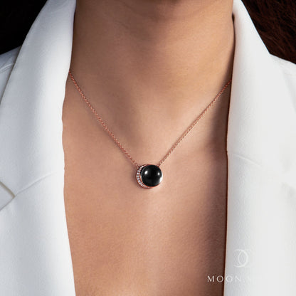 Black Obsidian Necklace - Moon Desire