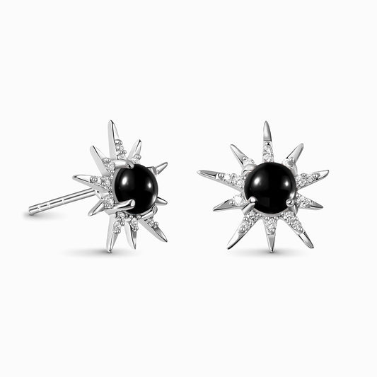 Black Obsidian Earrings - Starlight Studs