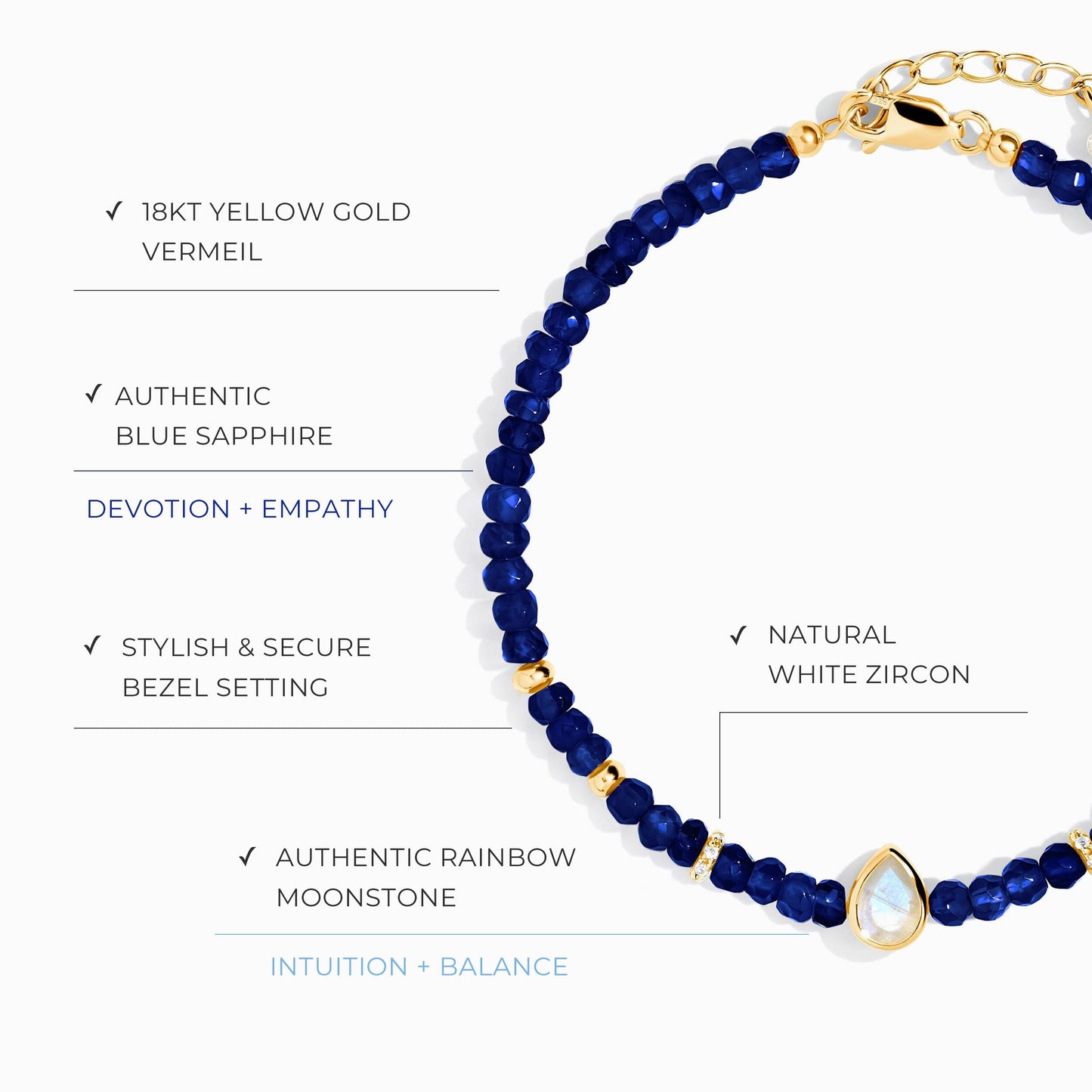 Blue Sapphire Bracelet - Free Spirit