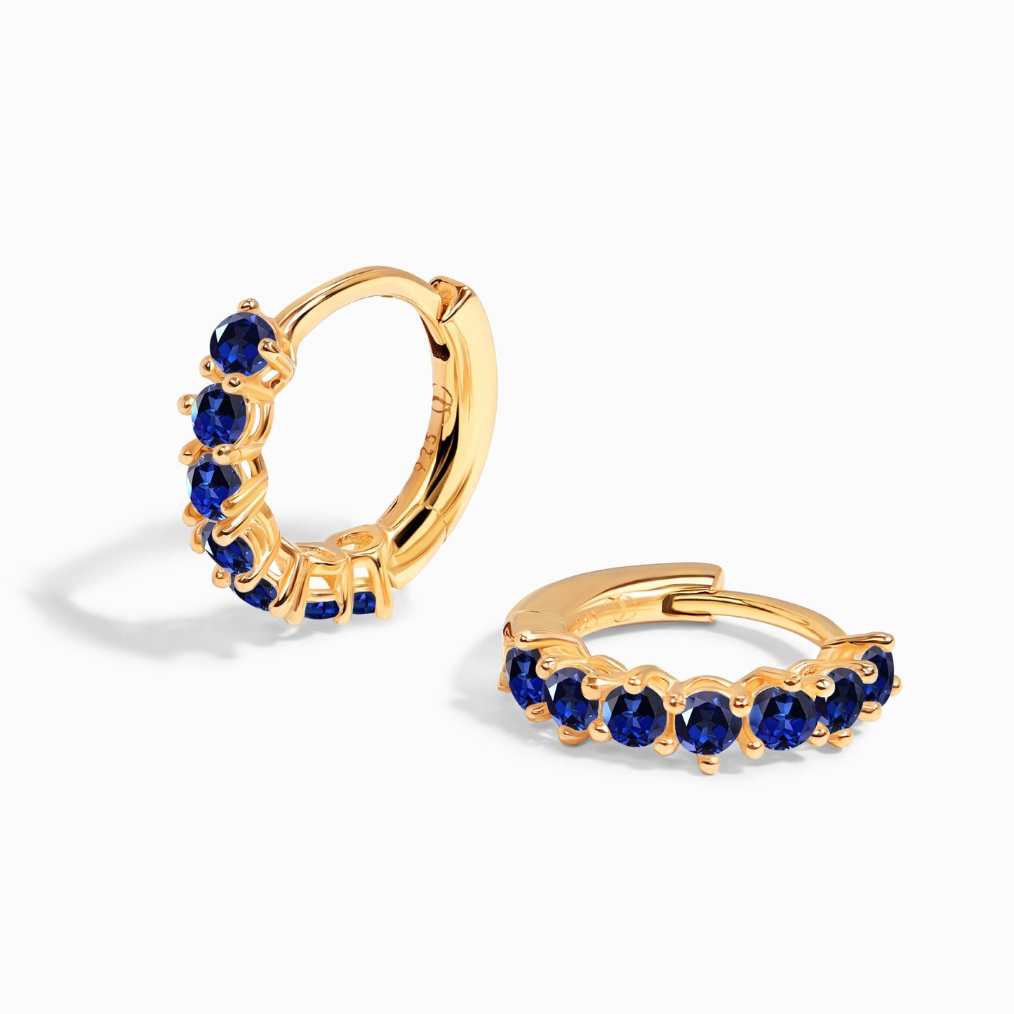 Blue Sapphire Earrings - Bonny Hoops