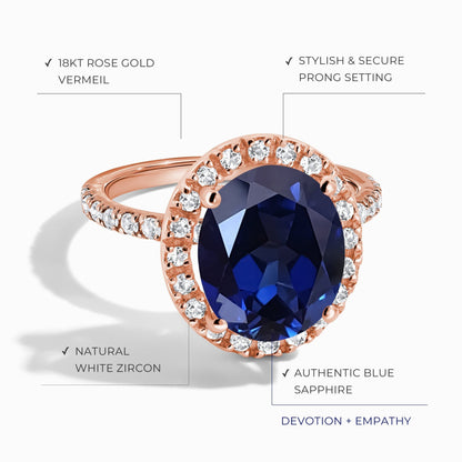 Blue Sapphire Ring - Queen Lana