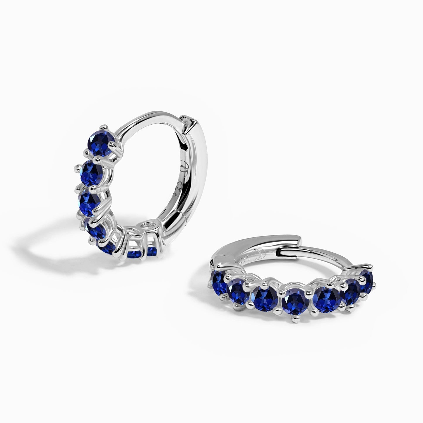 Blue Sapphire Earrings - Bonny Hoops