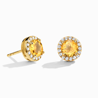 Citrine Venus Studs - November Birthstone