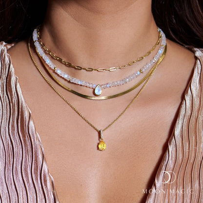 Citrine Necklace Sway - November Birthstone