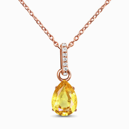 Citrine Necklace Sway - November Birthstone