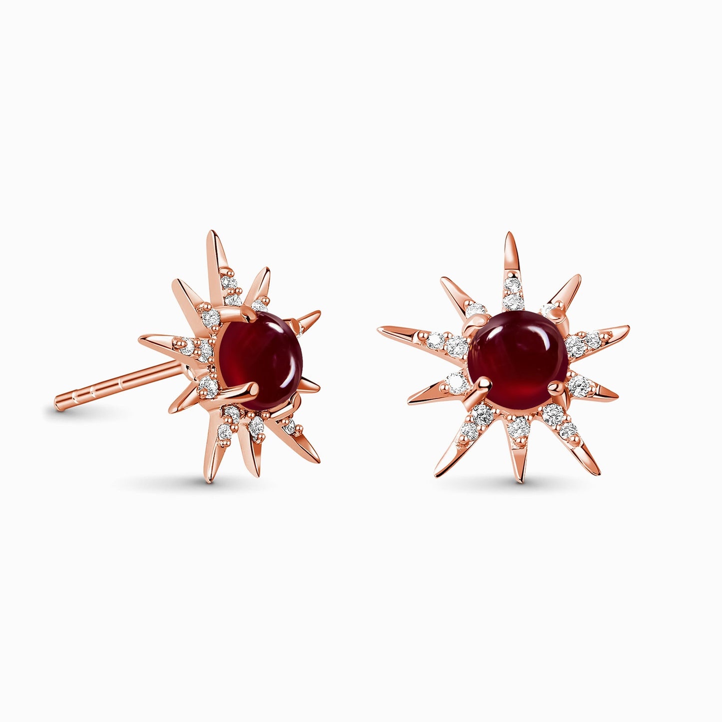 Garnet Earrings - Starlight Studs