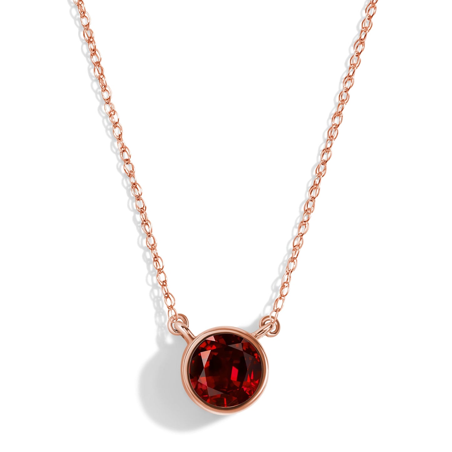 Garnet Necklace - Solitaire