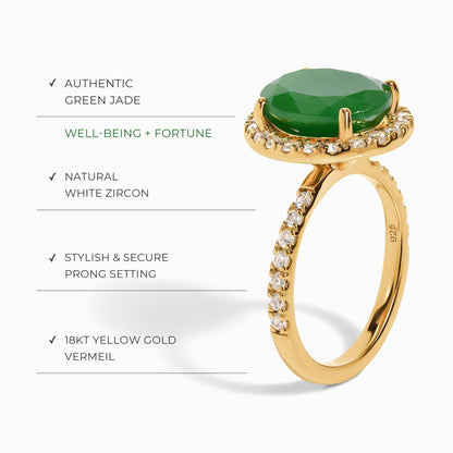 Green Jade Ring - Queen Lana