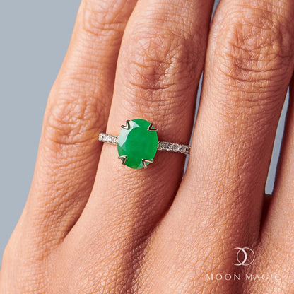 Green Jade Ring - Harlow