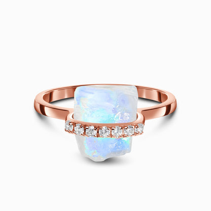 Raw Crystal Ring - Sassy Moonstone