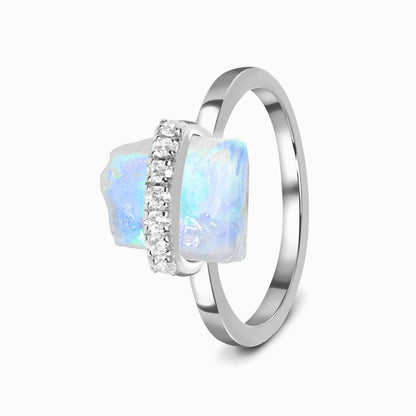 Raw Crystal Ring - Sassy Moonstone