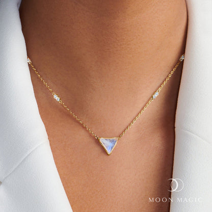 Moonstone Necklace - Pyramid