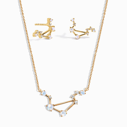 Libra Zodiac Constellation Necklace & Earrings