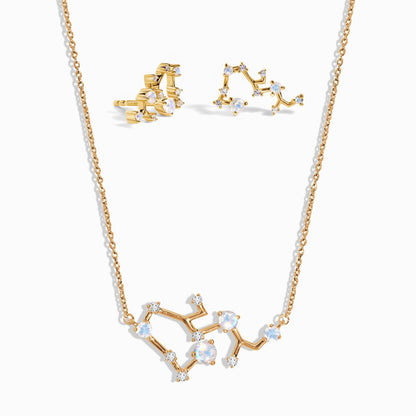 Sagittarius Zodiac Constellation Necklace & Earrings