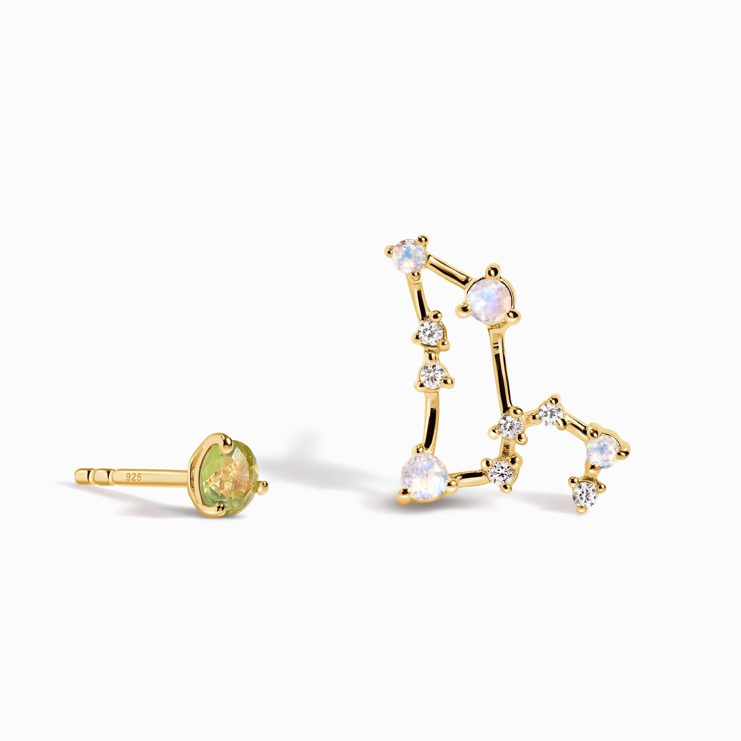 Zodiac Birthstone Studs - Leo Peridot