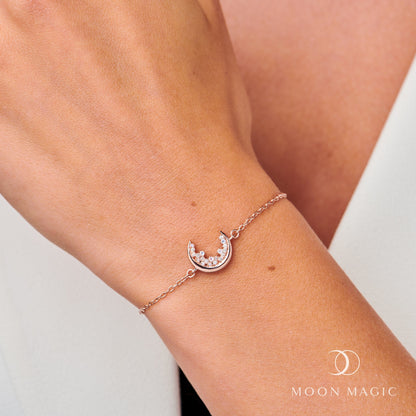 Moonstone White Zircon Bracelet - Lush Luna