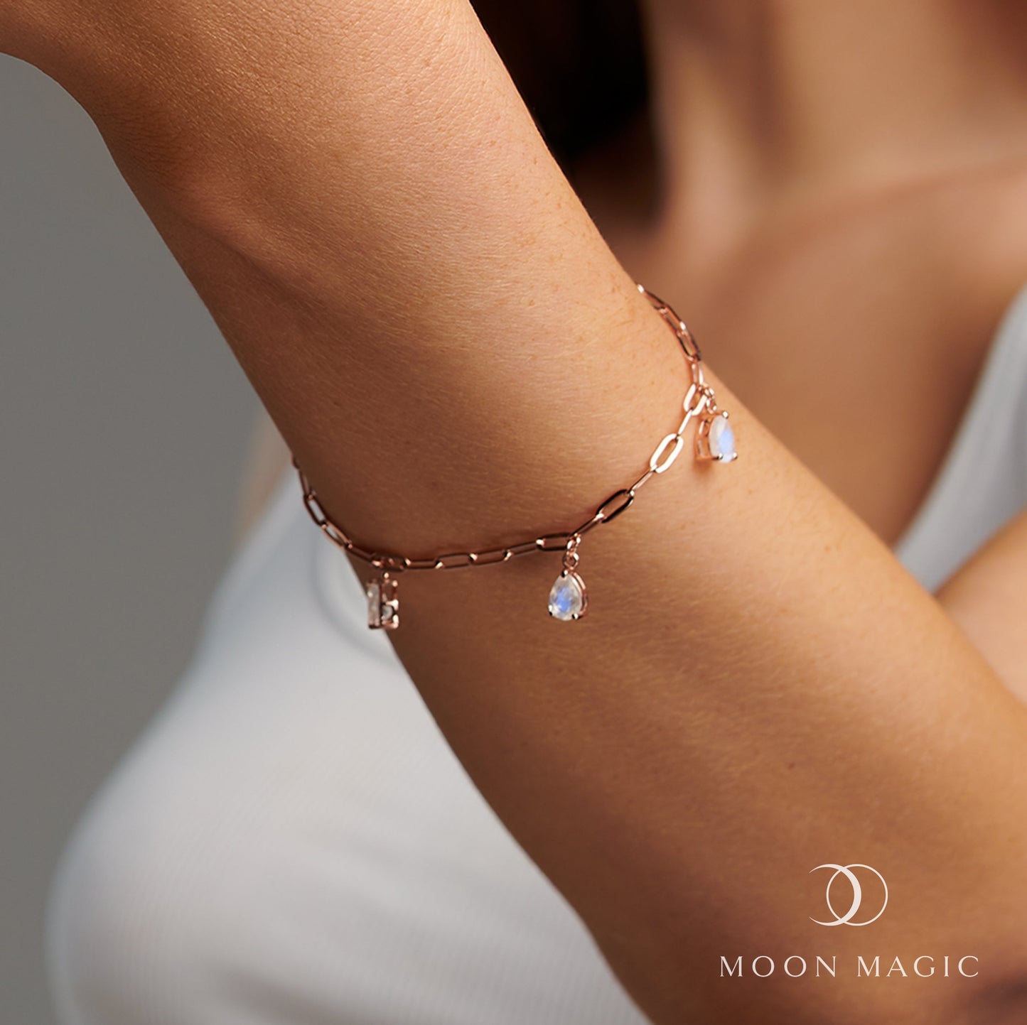 Moonstone Bracelet - T Lock 'Intuition'