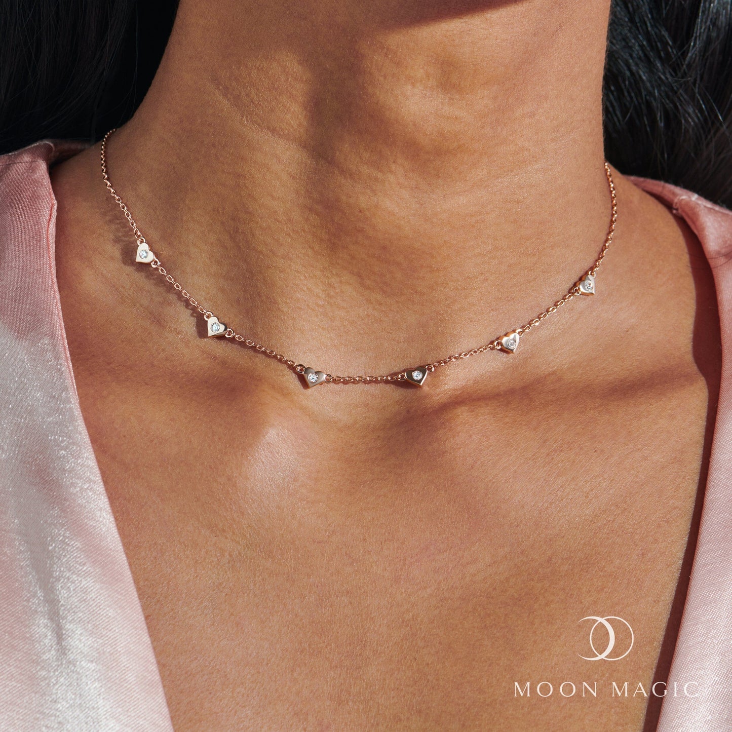 White Zircon Necklace - Love Echo