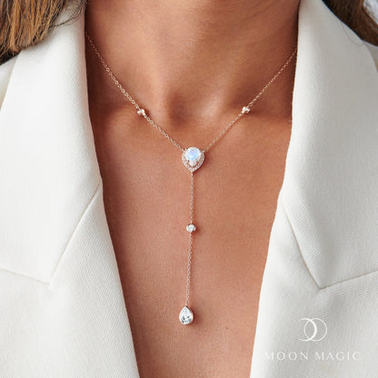 Moonstone Lariat Necklace - Sensual