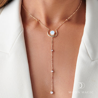 Moonstone Lariat Necklace - Enchant