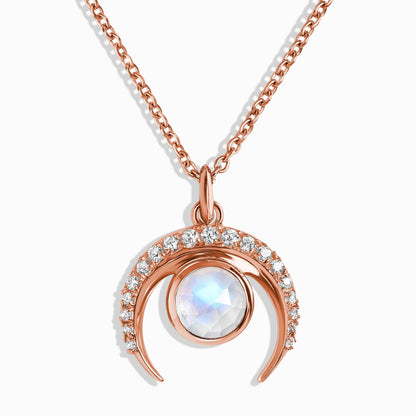 Moonstone White Zircon Necklace - Luxe Moon