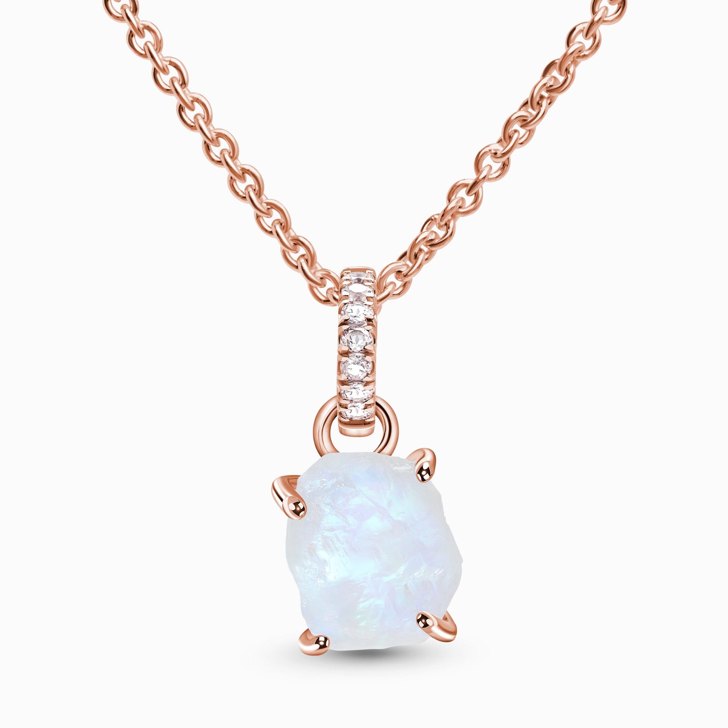 Raw Crystal Necklace - Ritzy Moonstone