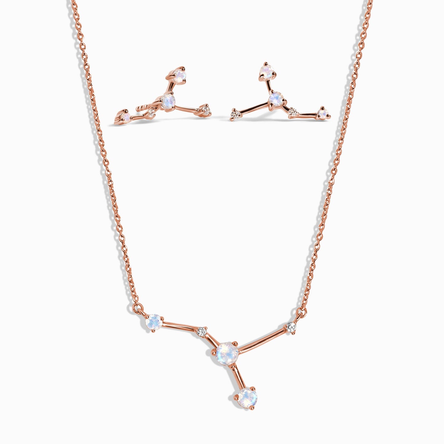 Cancer Zodiac Constellation Necklace & Earrings