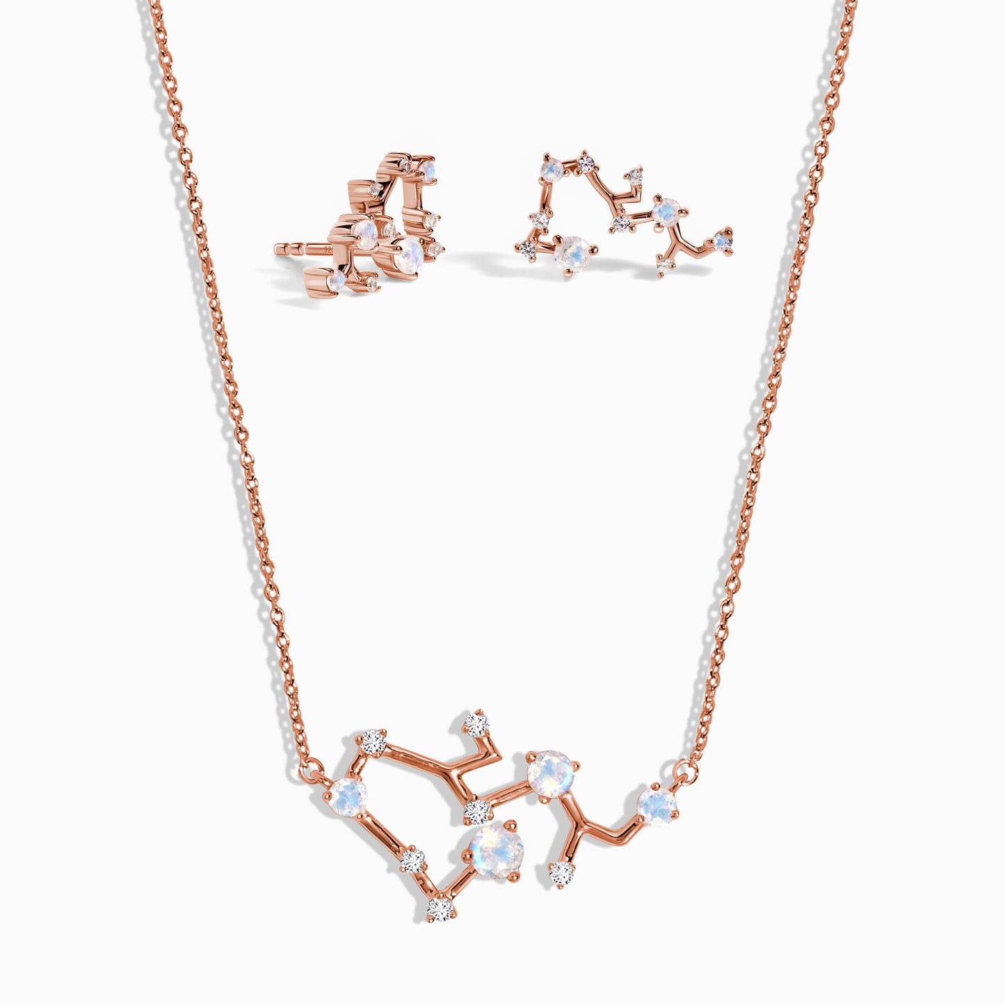 Sagittarius Zodiac Constellation Necklace & Earrings