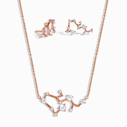 Sagittarius Zodiac Constellation Necklace & Earrings