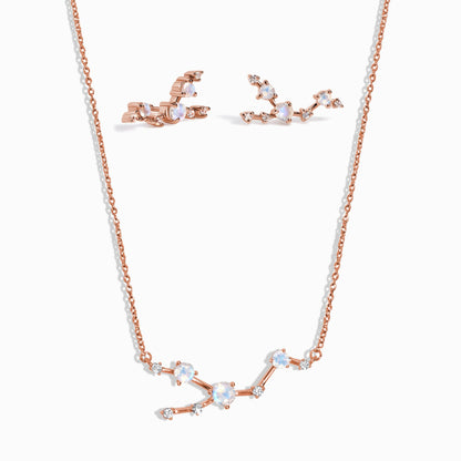 Taurus Zodiac Constellation Necklace & Earrings