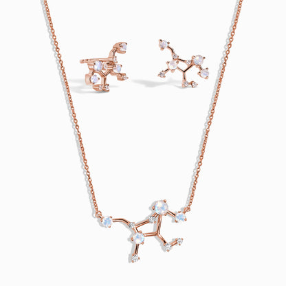 Virgo Zodiac Constellation Necklace & Earrings