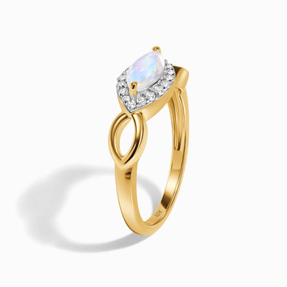 Moonstone Lab Diamond Ring - Joy