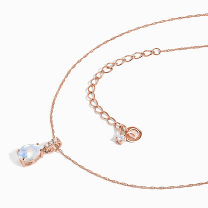 Moonstone Diamond Necklace Sway - June Birthstone