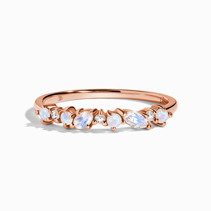 Moonstone Lab Diamond Ring - Grace