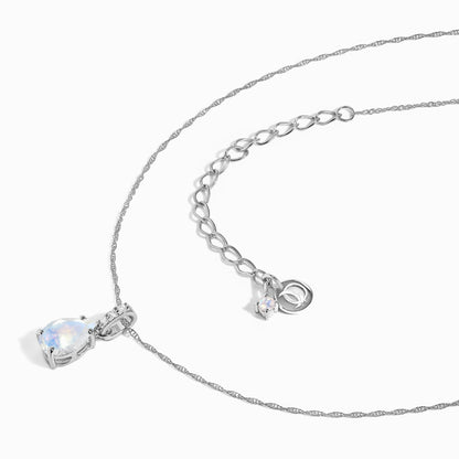 Moonstone Diamond Necklace Sway - June Birthstone