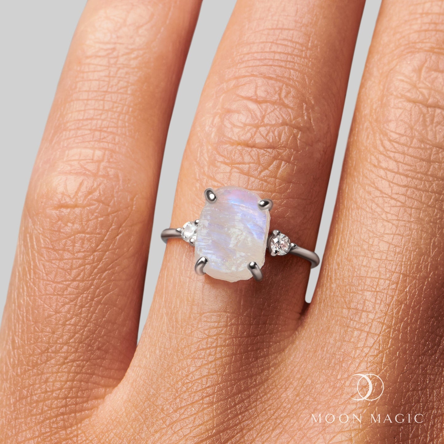 Moonstone Diamond Ring - Raw Allure