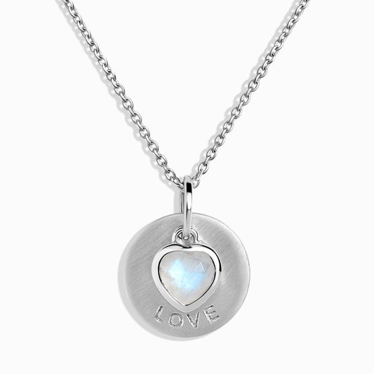 Moonstone Necklace - Heart Ahead Necklace Love