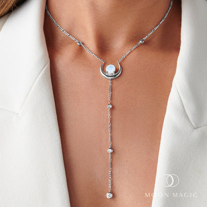 Moonstone Lariat Necklace - Enchant