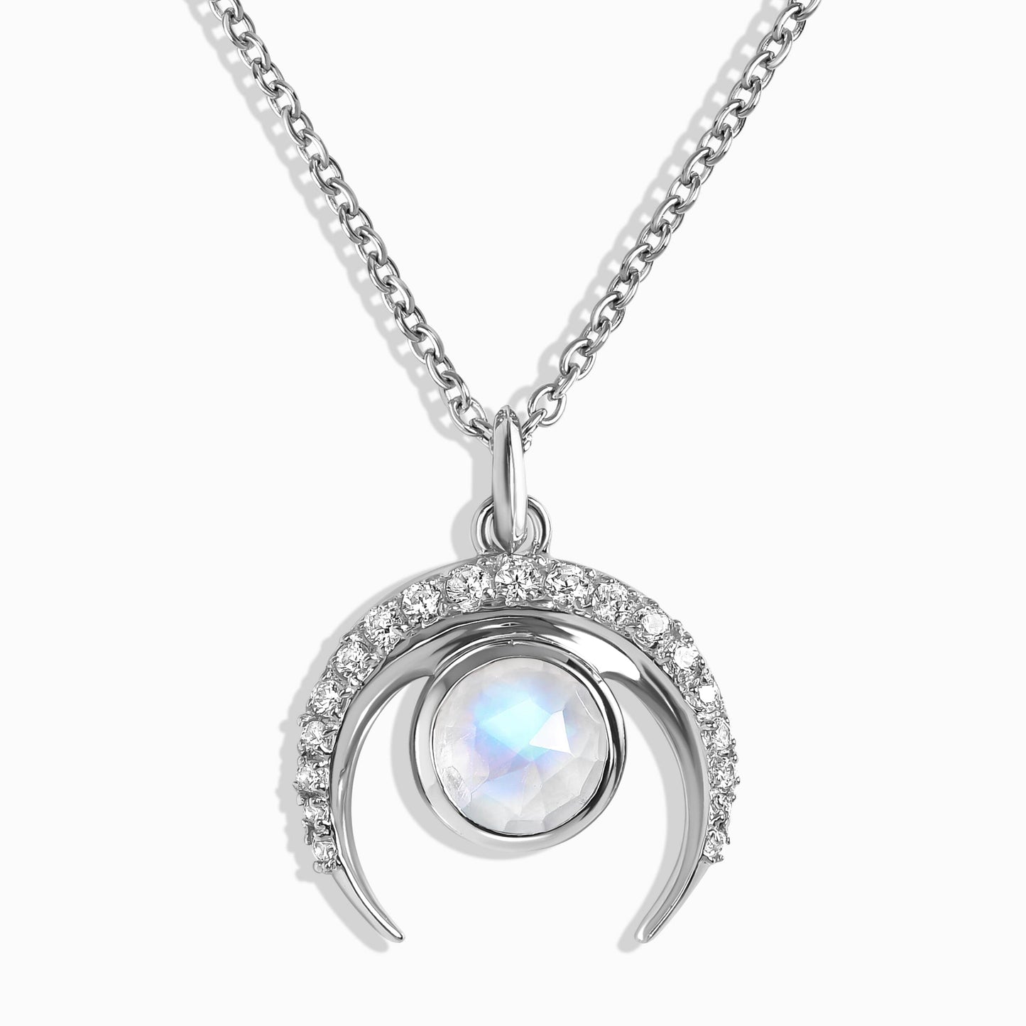 Moonstone White Zircon Necklace - Luxe Moon