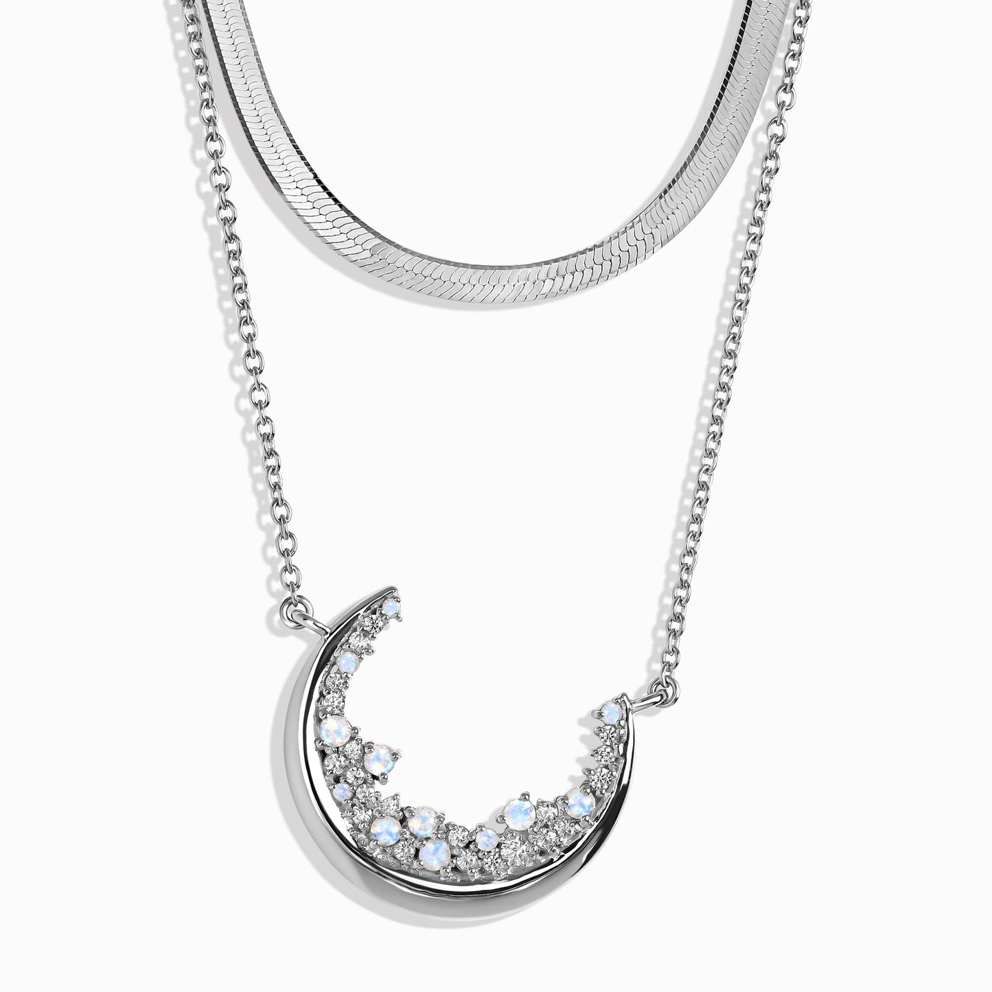 Lush Luna Necklace & Herringbone Chain